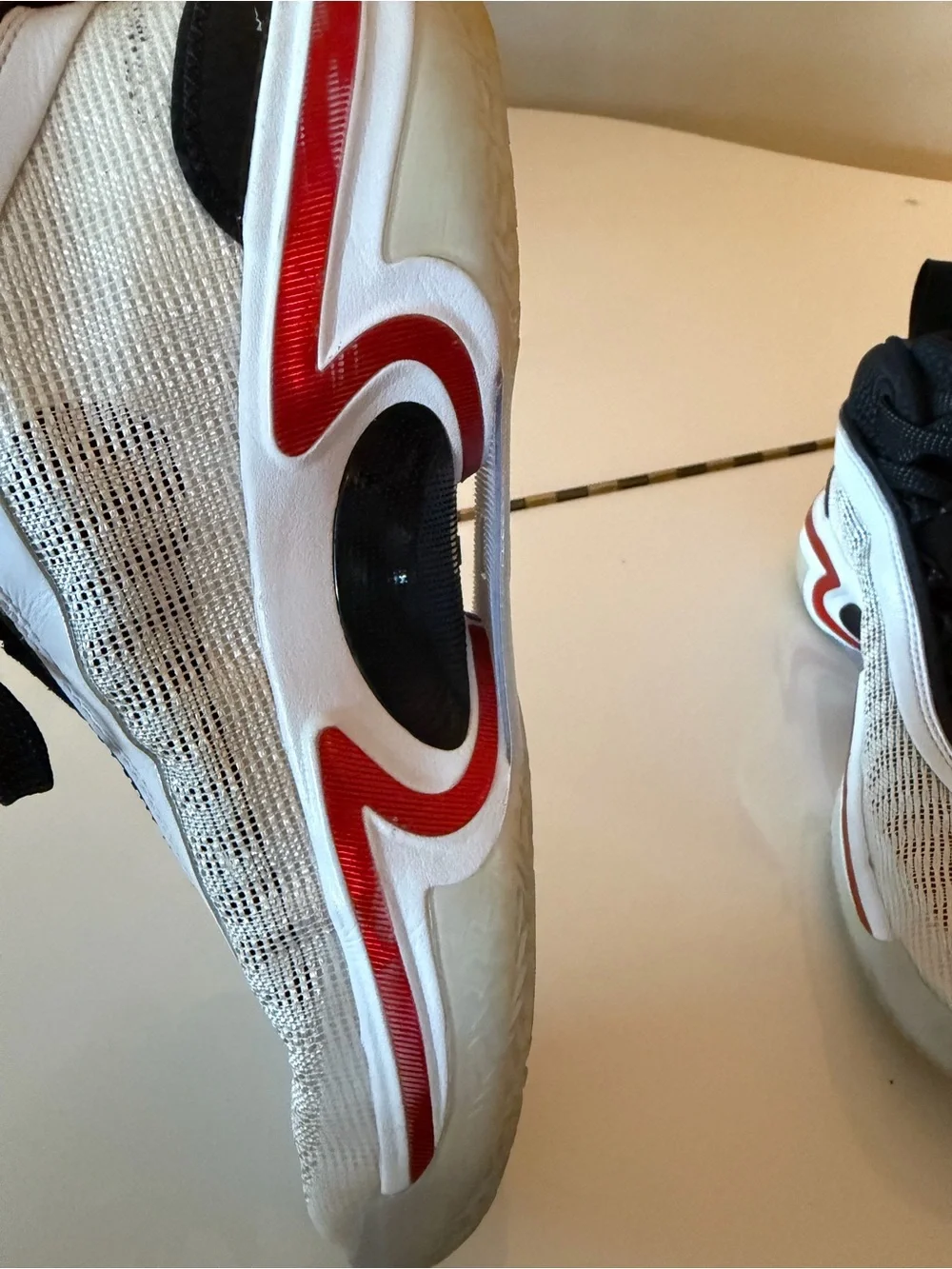 Nike Air Jordan 36 Psychic Energy Men’s White Black with Red Accent Sneakers